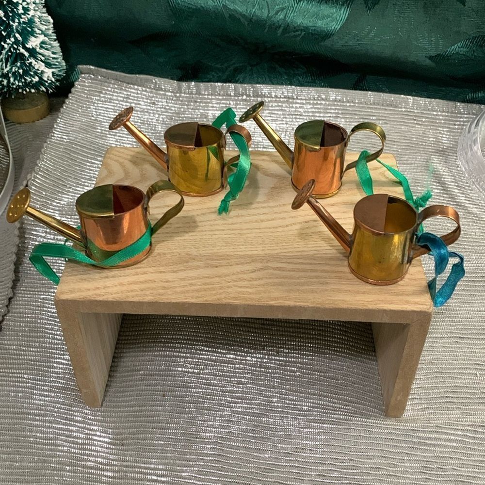 Vintage Copper Watering Can Christmas
Ornaments Made In India Set‎ Of Four